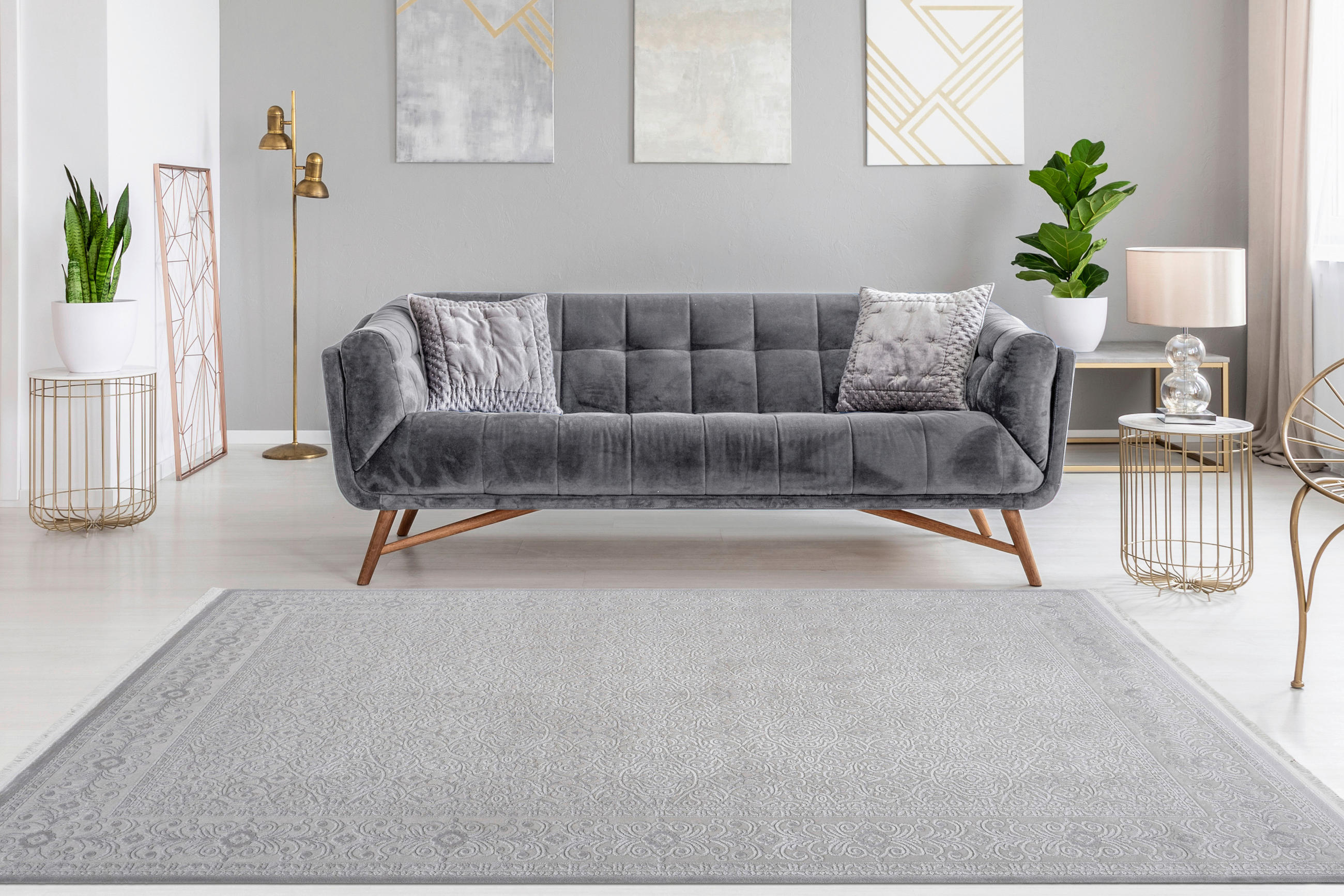 TKANÝ KOBEREC, 200/290 cm, strieborná - strieborná, Basics, textil (200/290cm) - Pierre Cardin