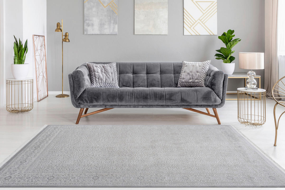 TKANÝ KOBEREC, 200/290 cm, strieborná - strieborná, Basics, textil (200/290cm) - Pierre Cardin