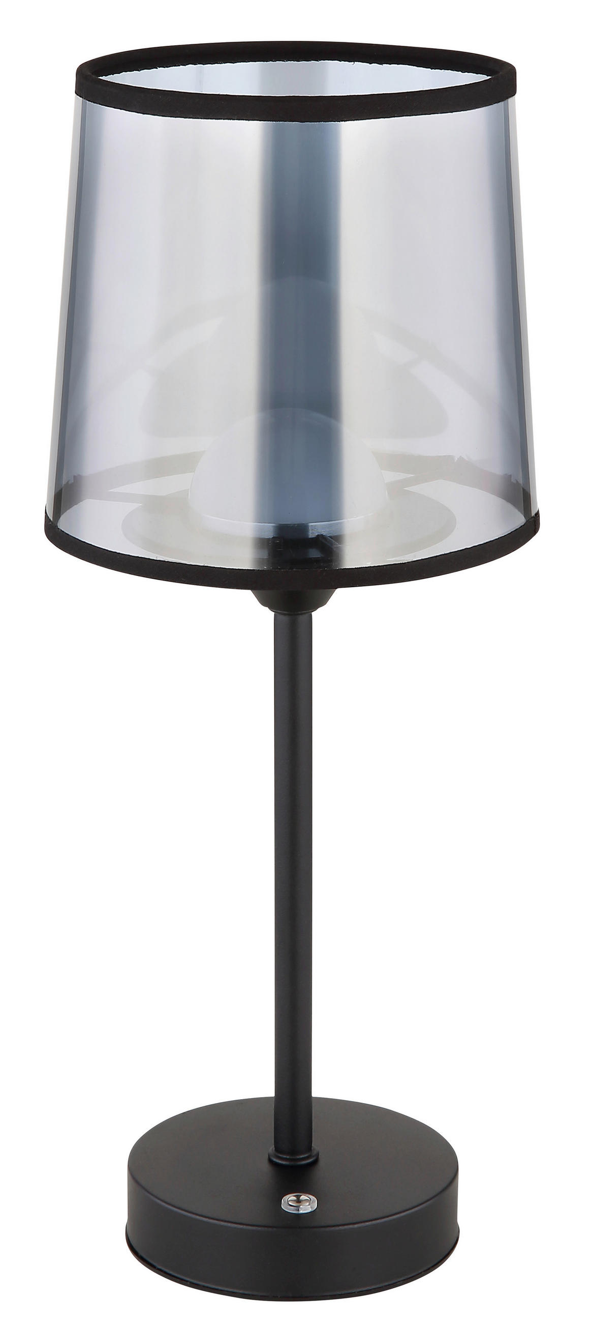 AKKU-TISCHLEUCHTE - Transparent/Schwarz, Design, Kunststoff/Textil (14/35cm) - Globo