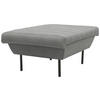 HOCKER Graubraun  - Graubraun/Schwarz, Design, Textil/Metall (70/45/70cm) - LOOKS by W.Joop