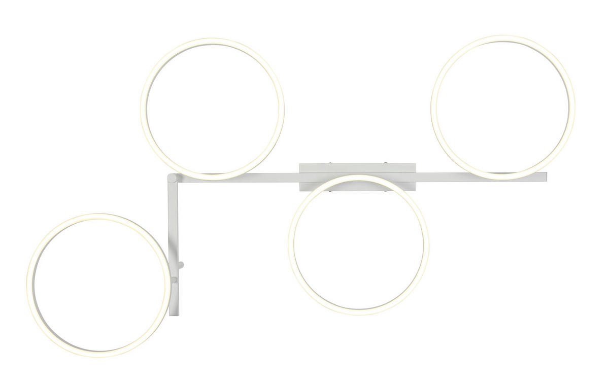 DECKENLEUCHTE    113/66/12 cm  - Weiss, Trend, Kunststoff/Metall (113/66/12cm) - Collett's Monde