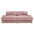 BIGSOFA in Cord Altrosa  - Schwarz/Altrosa, MODERN, Kunststoff/Textil (230/85/190cm) - Carryhome