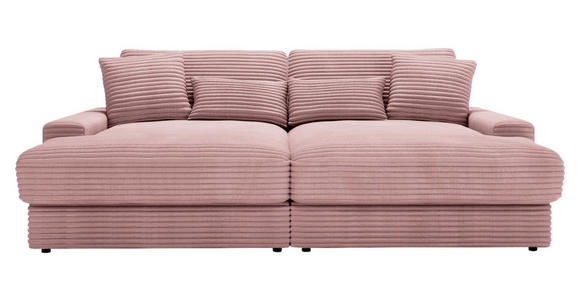 BIGSOFA Cord Altrosa  - Schwarz/Altrosa, MODERN, Kunststoff/Textil (230/85/190cm) - Carryhome