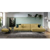 ECKSOFA in Webstoff Gelb  304/184 cm  - Gelb, Design, Textil/Metall (304/184cm) - Dieter Knoll