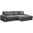 ECKSOFA Graphitfarben Cord  - Schwarz/Graphitfarben, MODERN, Kunststoff/Textil (300/180cm) - Carryhome