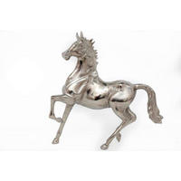 DEKOR LÓ - alumíniumszínű, Basics, fém (40/39.5/10.5cm)