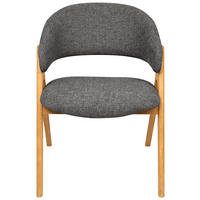 ARMLEHNSTUHL  Stoffauswahl Webstoff  - Eichefarben/Dunkelgrau, MODERN, Holz/Textil (61/85/57cm) - Carryhome