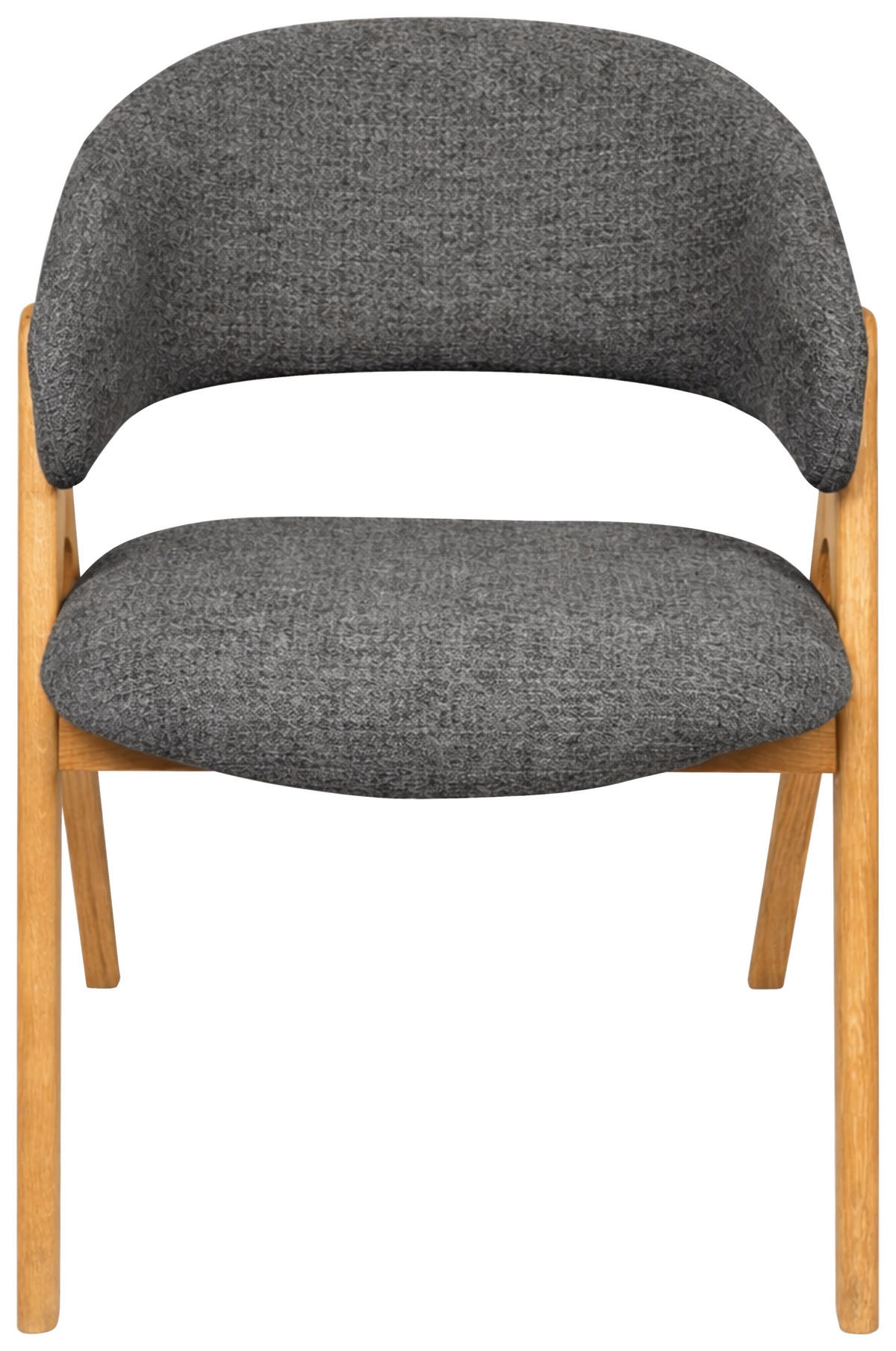 ARMLEHNSTUHL  Stoffauswahl Webstoff  - Eichefarben/Dunkelgrau, MODERN, Holz/Textil (61/85/57cm) - Carryhome