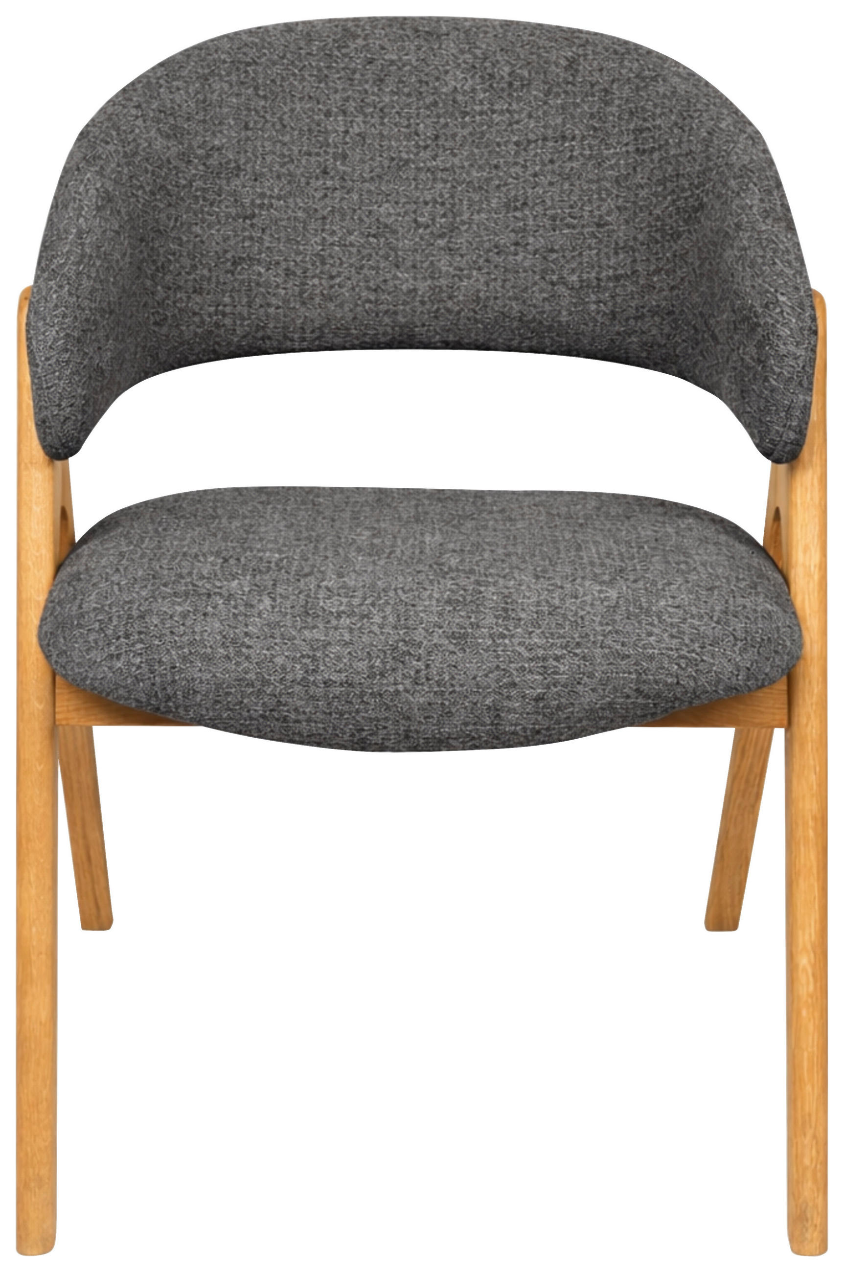 Carryhome Armlehnstuhl Eiche, Dunkelgrau 61x85x57 cm