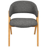 ARMLEHNSTUHL  Stoffauswahl Webstoff  - Eichefarben/Dunkelgrau, MODERN, Holz/Textil (61/85/57cm) - Carryhome