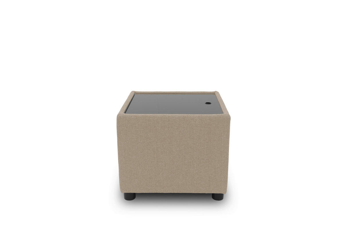 SITZBOX in Textil Beige  - Beige/Schwarz, Design, Kunststoff/Textil (45/47/45cm) - LOOKS by W.Joop