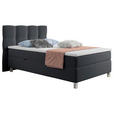 BOXBETT 120/200 cm  in Anthrazit  - Anthrazit/Alufarben, KONVENTIONELL, Kunststoff/Textil (120/200cm) - Carryhome