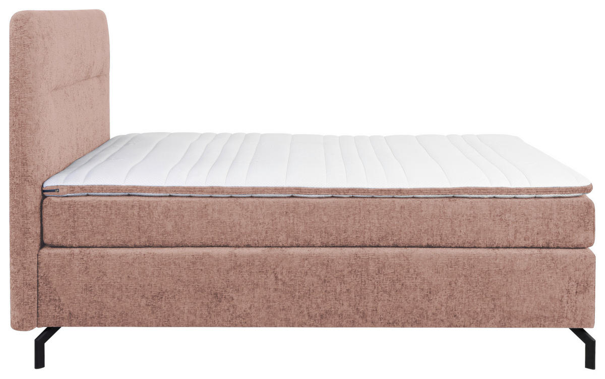 BOXSPRINGBETT 140/200 cm  in Rosa  - Schwarz/Rosa, Design, Textil/Metall (140/200cm) - Esposa