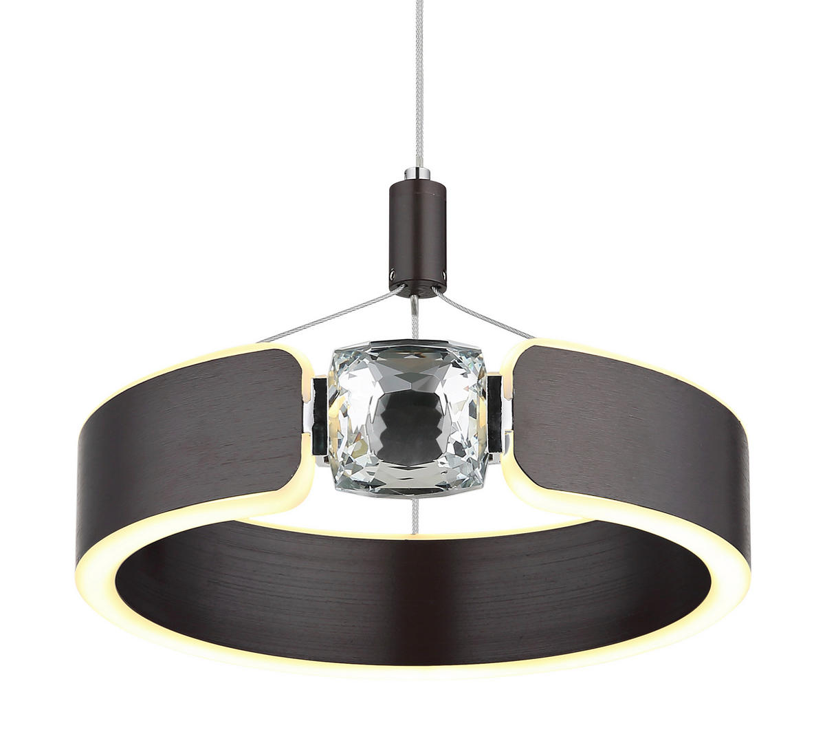 ZÁVĚSNÉ LED SVÍTIDLO, 22/125 cm  - bronzová/čiré, Design, kov/plast (22/125cm) - Globo