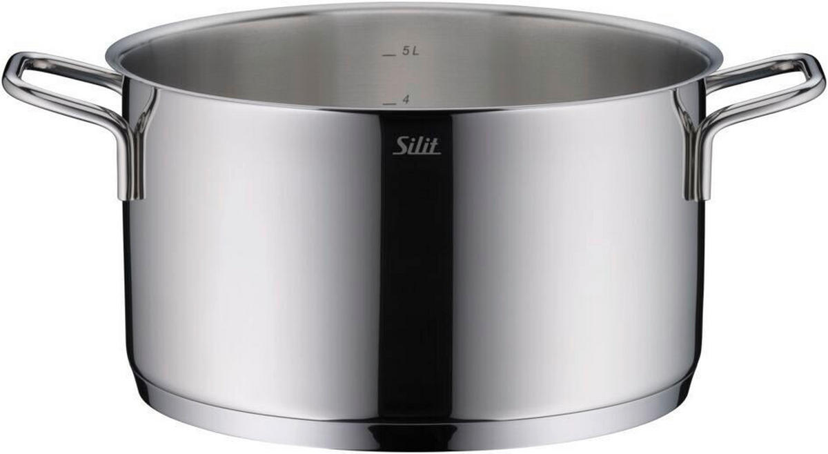 KOCHTOPFSET Extra Cook 6-teilig  - Edelstahlfarben, Basics, Metall (57/32,5/30,5cm) - Silit