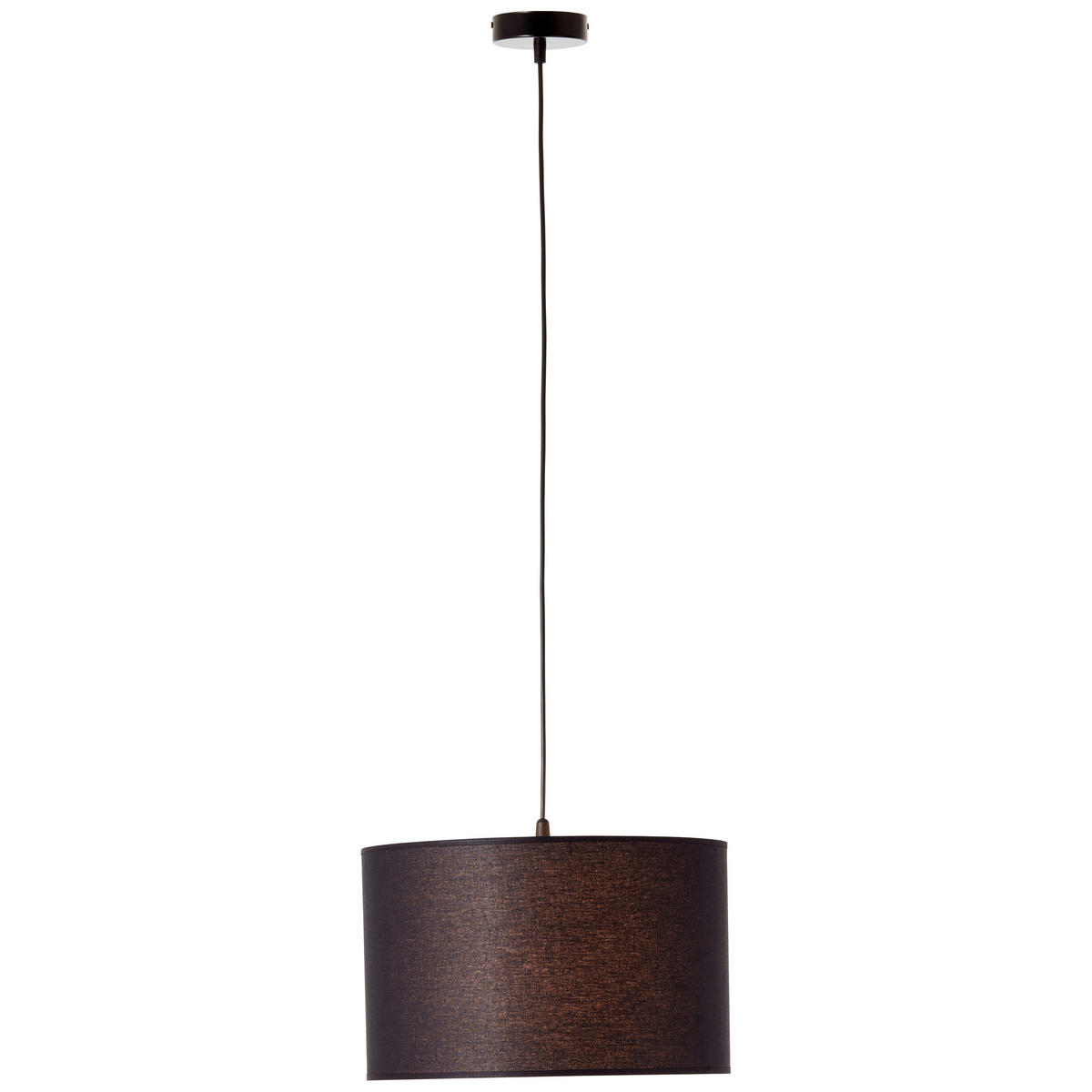 PENDELLEUCHTE 38/120 cm   - Schwarz, KONVENTIONELL, Textil/Metall (38/120cm) - Brilliant