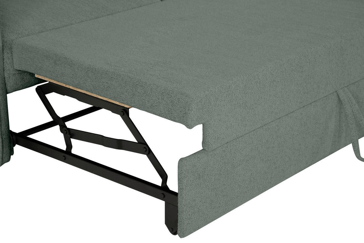 ECKSOFA in Chenille Grau  - Grau, Design, Textil (254/160cm) - MID.YOU