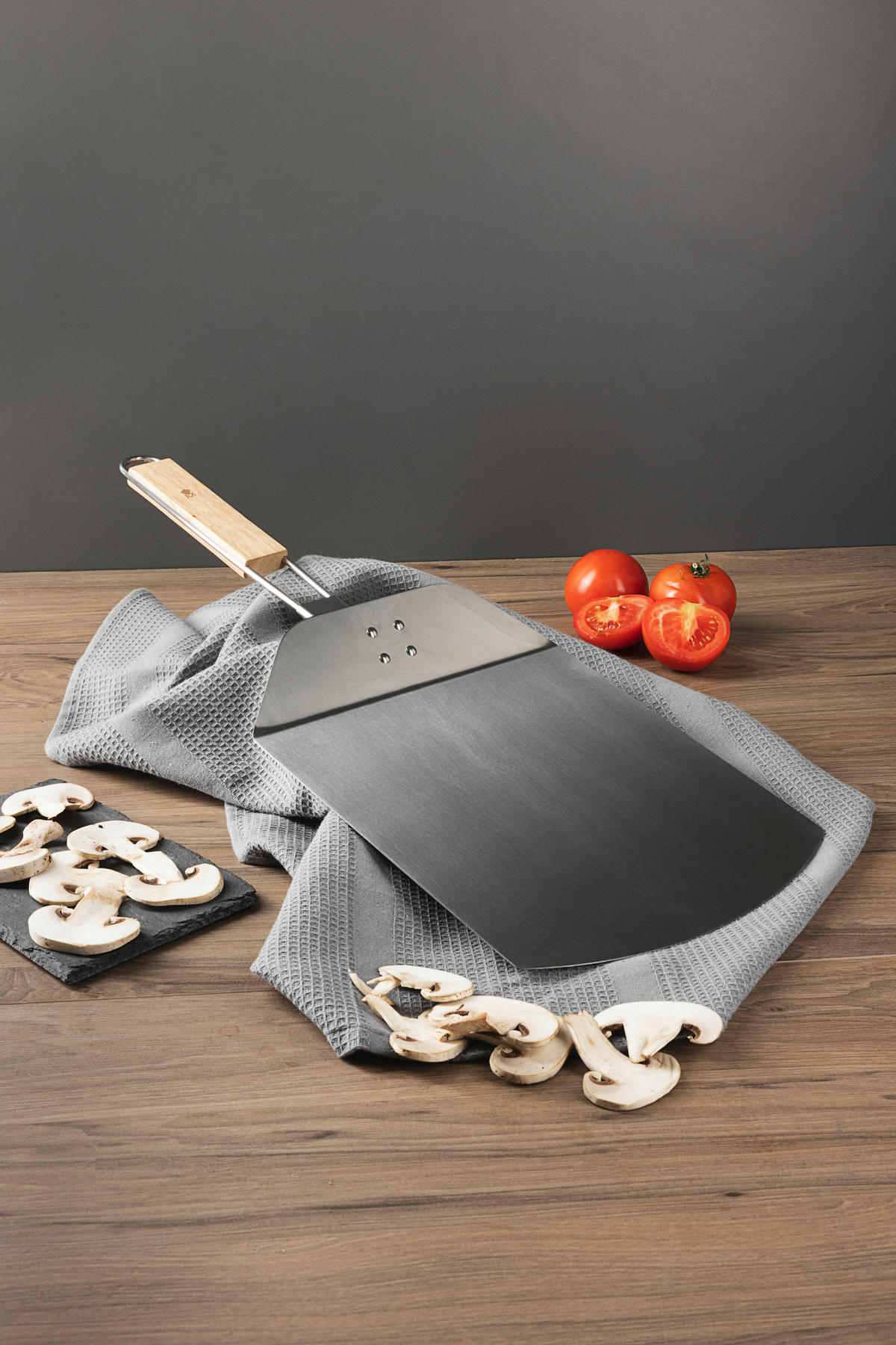 PIZZASCHAUFEL   - Silberfarben, Basics, Holz/Metall (6/33/25cm) - Masterpro