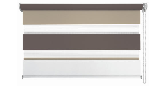 DOPPELROLLO 80/210 cm - Hellbraun/Braun, Design, Textil (80/210cm) - Homeware