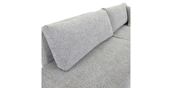 ECKSOFA Grau Flachgewebe Zierkissen, Rückenkissen, Bettkasten, Schlaffunktion, Rücken echt, Liegefläche im Originalstoff  - Schwarz/Grau, KONVENTIONELL, Kunststoff/Textil (260/145cm) - Carryhome