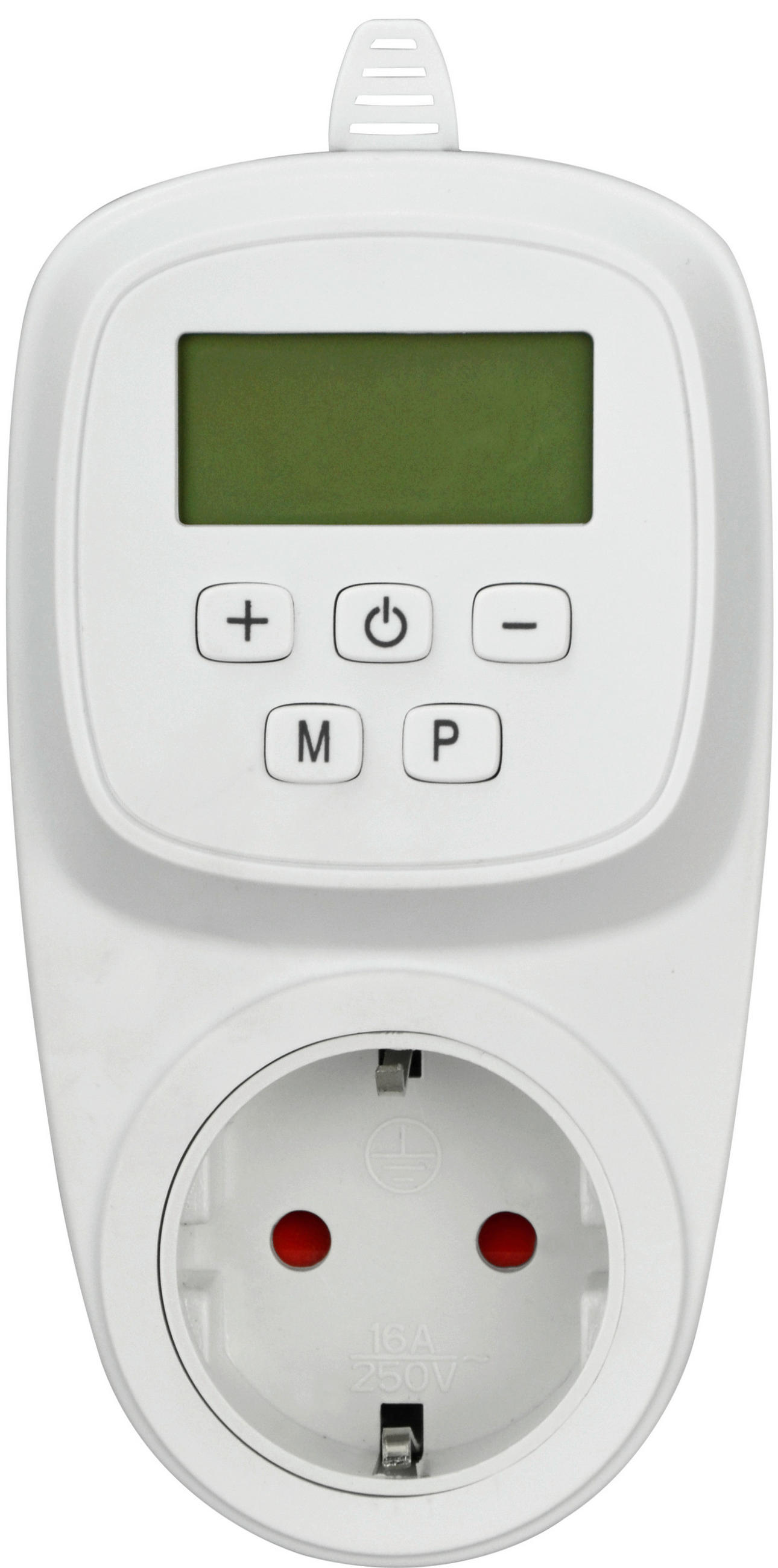 STECKDOSENTHERMOSTAT  - Weiß, Basics, Kunststoff (14cm)