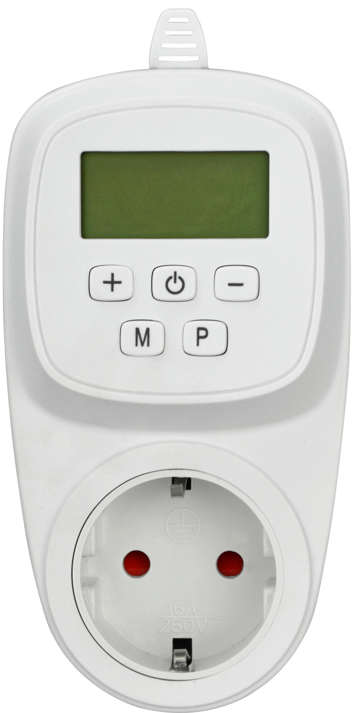 STECKDOSENTHERMOSTAT - Weiß, Basics, Kunststoff (14cm)