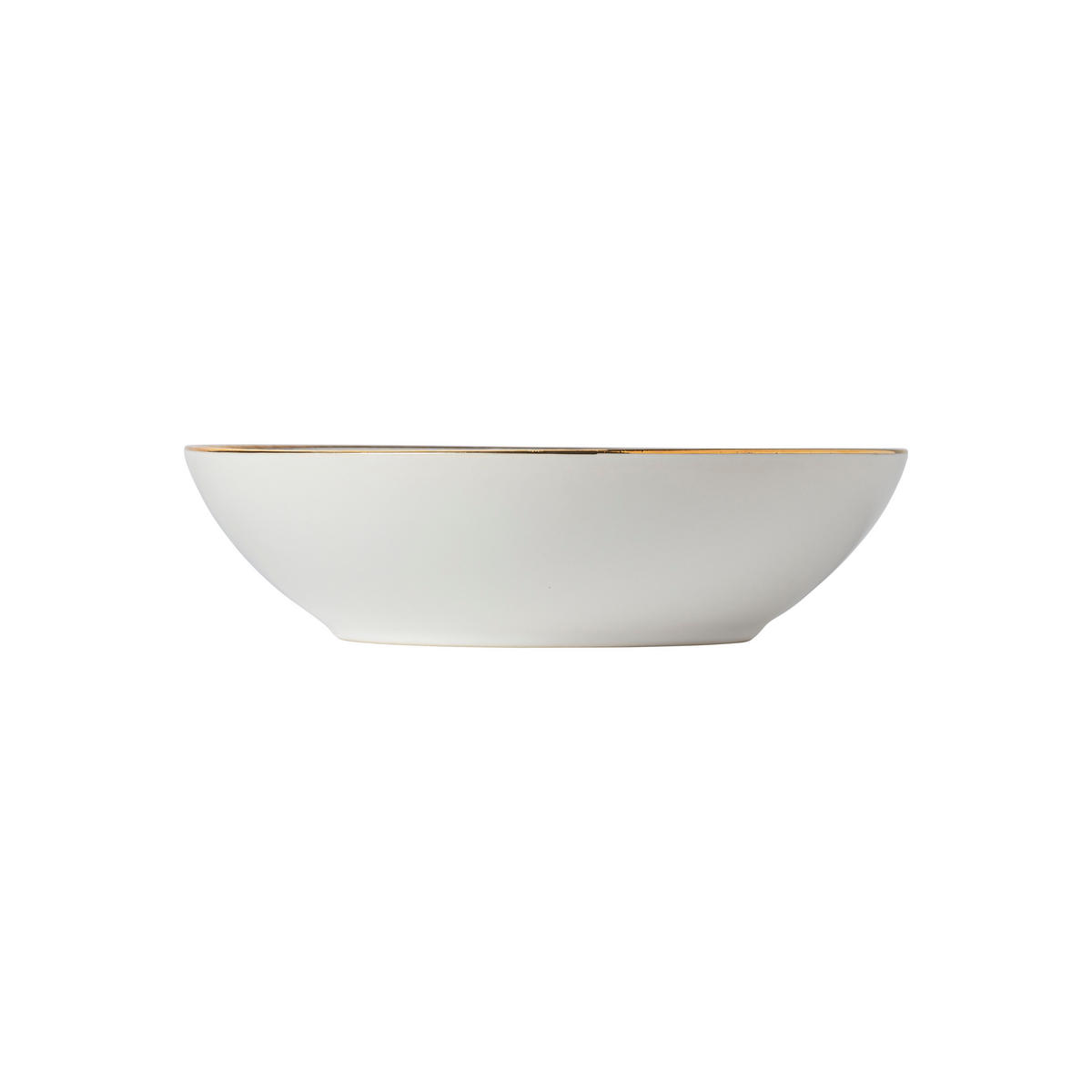 SUPPENTELLERSET Goldfarben, Weiß Hochglanz 6-teilig Feinsteinzeug TAORMINA  - Weiß Hochglanz/Goldfarben, Basics, Keramik (21.5cm) - Costa Nova