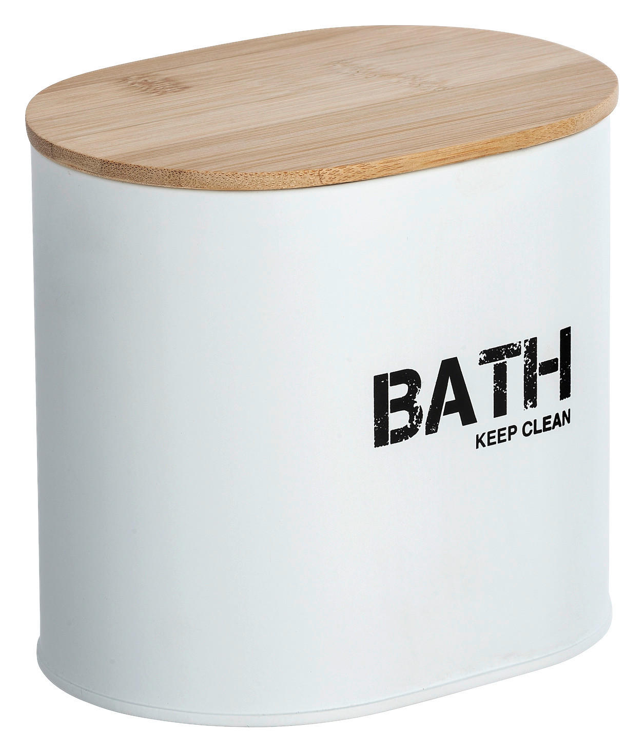 BOX - Braun/Weiß, Basics, Holz/Metall (15/14/11cm) - Wenko