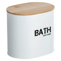 BOX - Braun/Weiß, Basics, Holz/Metall (15/14/11cm) - Wenko