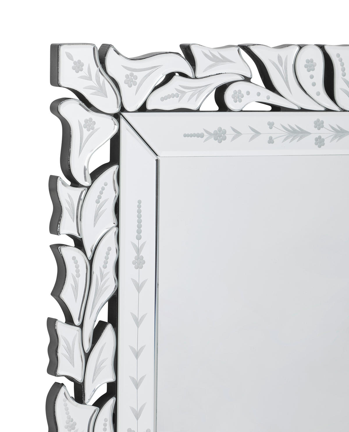 WANDSPIEGEL 60/90/1,6 cm    in rechteckig  - Klar, Design, Glas/Holzwerkstoff (60/90/1,6cm) - MID.YOU