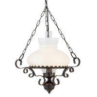 HÄNGELEUCHTE Rustic 45/45/55-93 cm   - Messingfarben, MODERN, Glas/Metall (45/45/55-93cm) - Searchlight