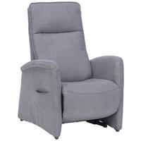 FERNSEHSESSEL in Chenille Grau  - Grau, Konventionell, Kunststoff/Textil (79/108/87cm) - Valdera