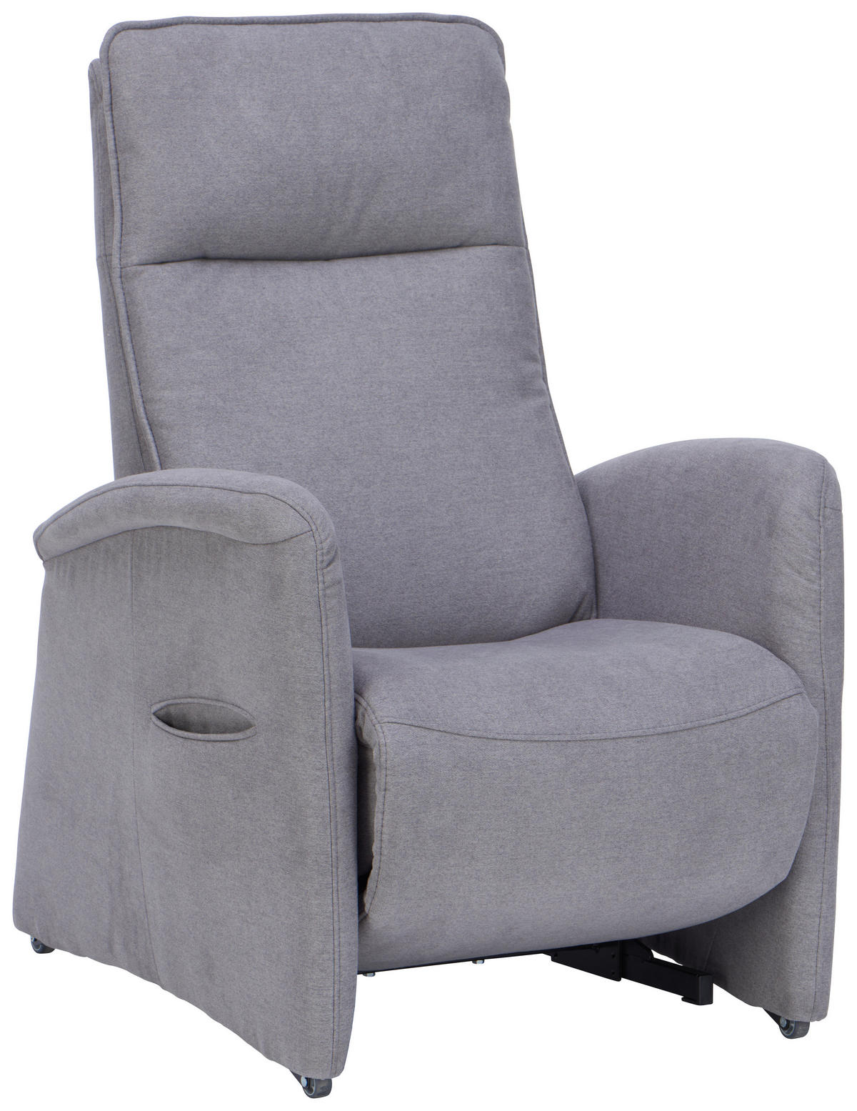 FERNSEHSESSEL in Chenille Grau  - Grau, Konventionell, Kunststoff/Textil (79/108/87cm) - Valdera