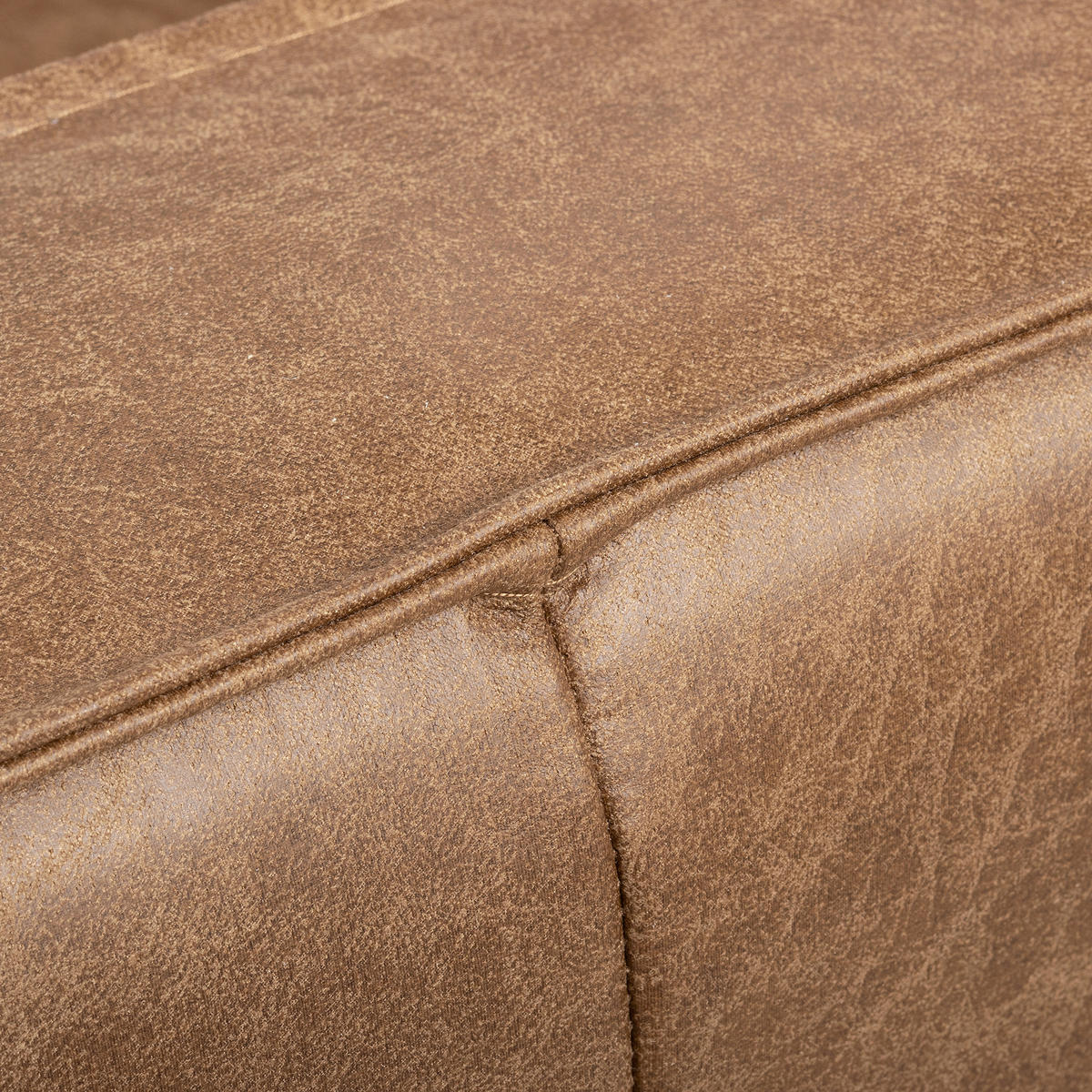 ECKSOFA Beige Echtleder Lederlook Rücken echt  - Beige, Design, Leder/Textil (166/238cm) - Livetastic