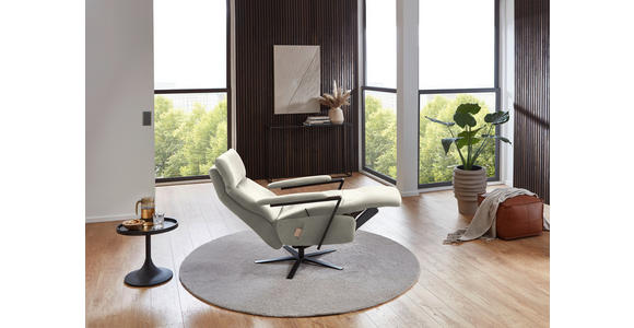 RELAXSESSEL in Textil Creme - Creme/Schwarz, Design, Textil/Metall (68/117/85cm) - Cantus