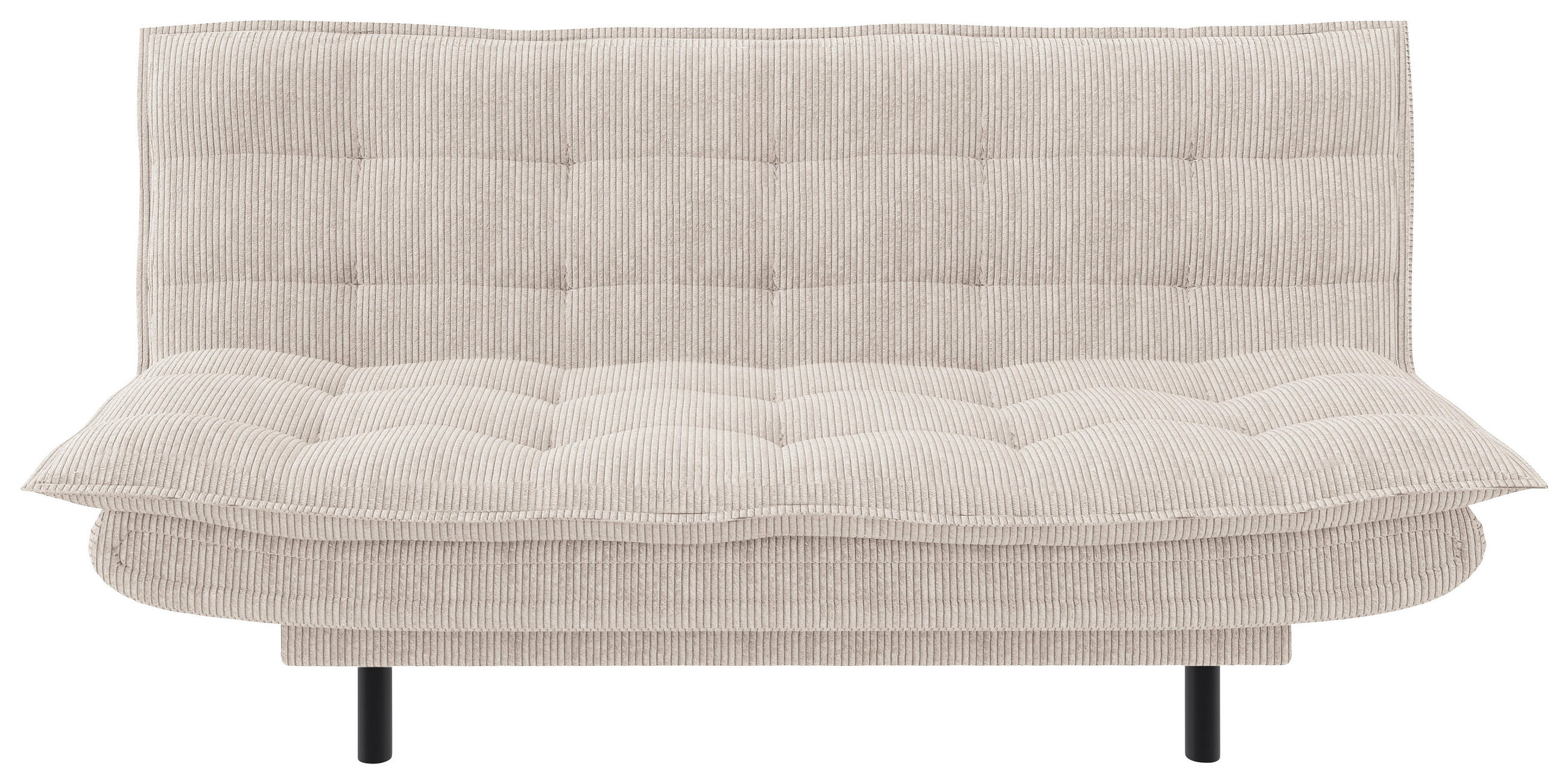 SCHLAFSOFA Cord Creme  - Creme/Schwarz, Design, Textil (194/100/90cm) - Ti'me