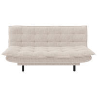 SCHLAFSOFA Cord Creme  - Creme/Schwarz, Design, Textil (194/100/90cm) - Ti'me