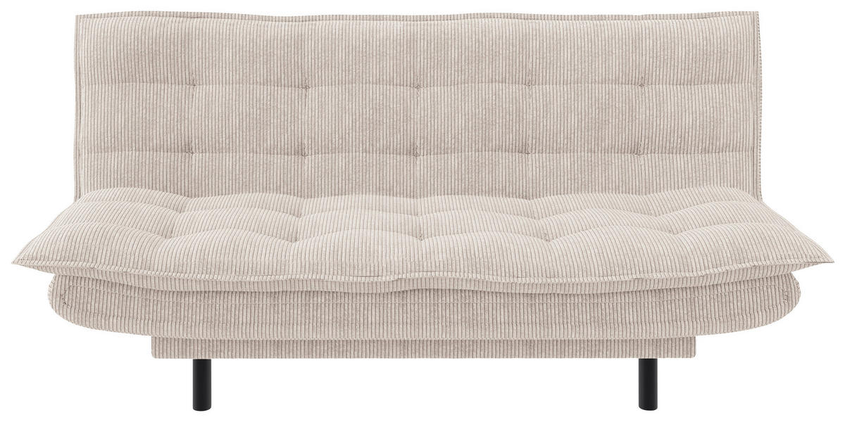 SCHLAFSOFA Cord Creme  - Creme/Schwarz, Design, Textil (194/100/90cm) - Ti'me