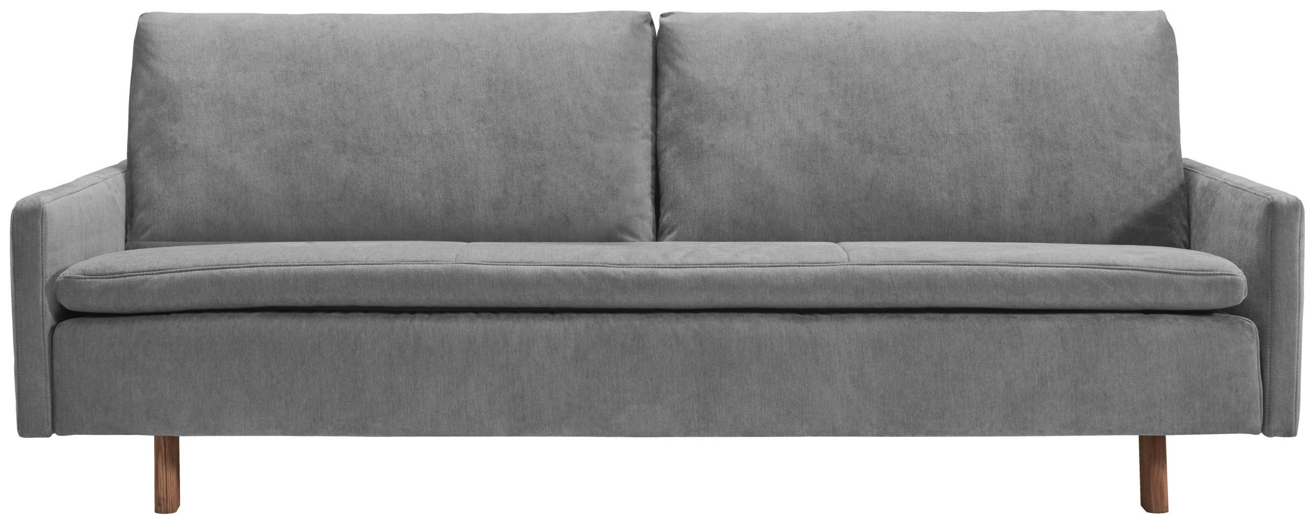 SCHLAFSOFA Flachgewebe Grau  - Eichefarben/Grau, KONVENTIONELL, Holz/Textil (220/85/98cm) - Carryhome