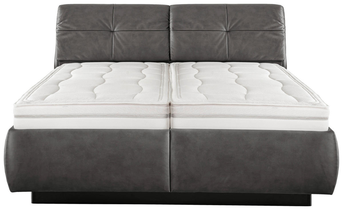 POLSTERBETT 180/200 cm  in Grau  - Weiss/Grau, Konventionell, Holz/Holzwerkstoff (180/200cm) - Beldomo - Sleep
