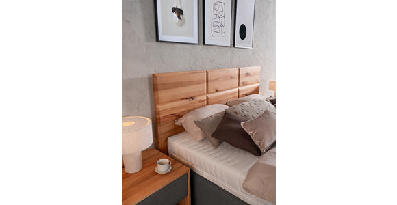 POLSTERBETT Matratze, Lattenrost, Bettkasten Buchefarben, Dunkelbraun 180/200 cm - Dunkelbraun/Buchefarben, Design, Holz/Textil (180/200cm) - Valnatura
