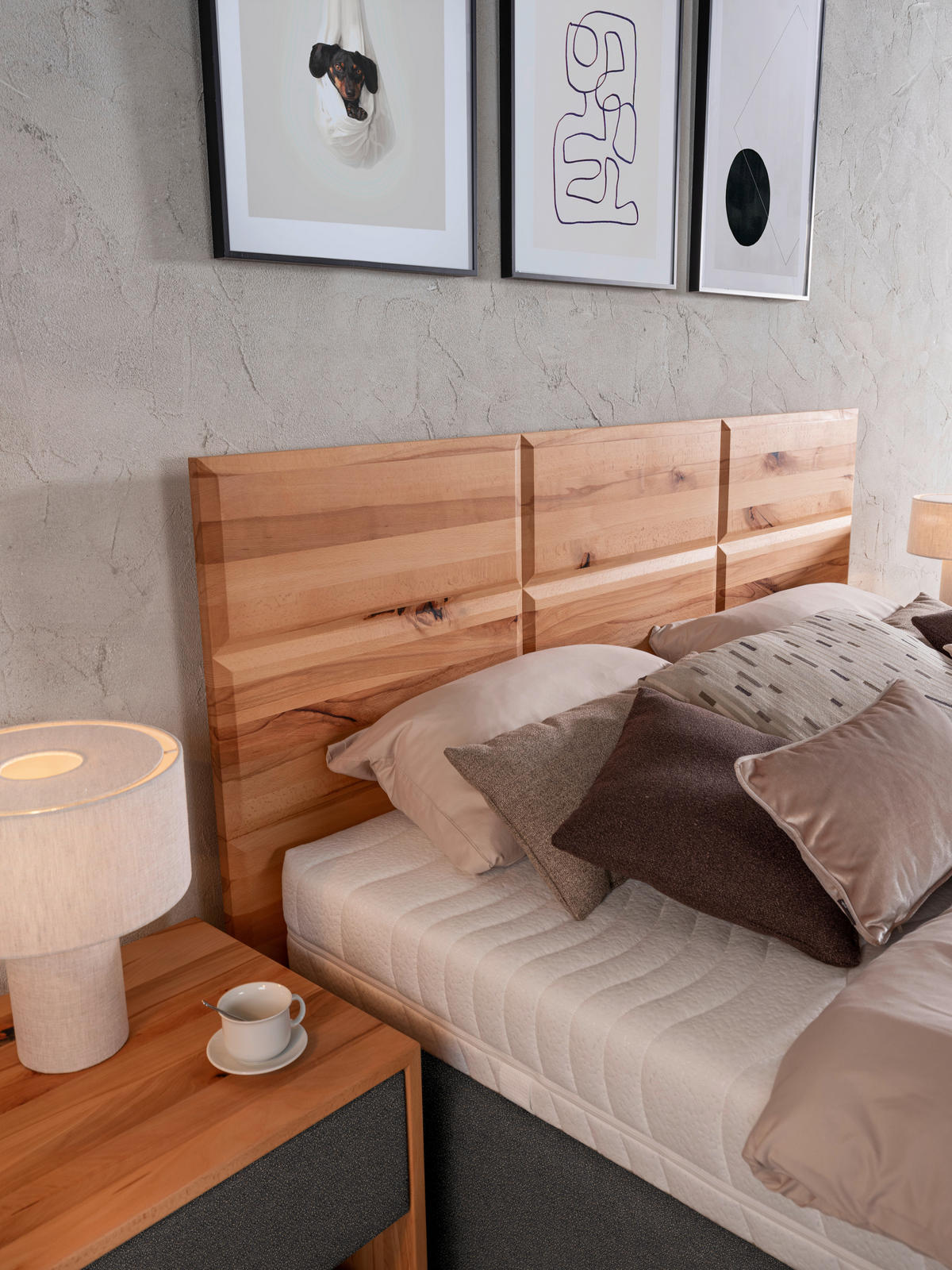 POLSTERBETT Matratze, Lattenrost, Bettkasten Buchefarben, Dunkelbraun 180/200 cm  - Dunkelbraun/Buchefarben, Design, Holz/Textil (180/200cm) - Valnatura