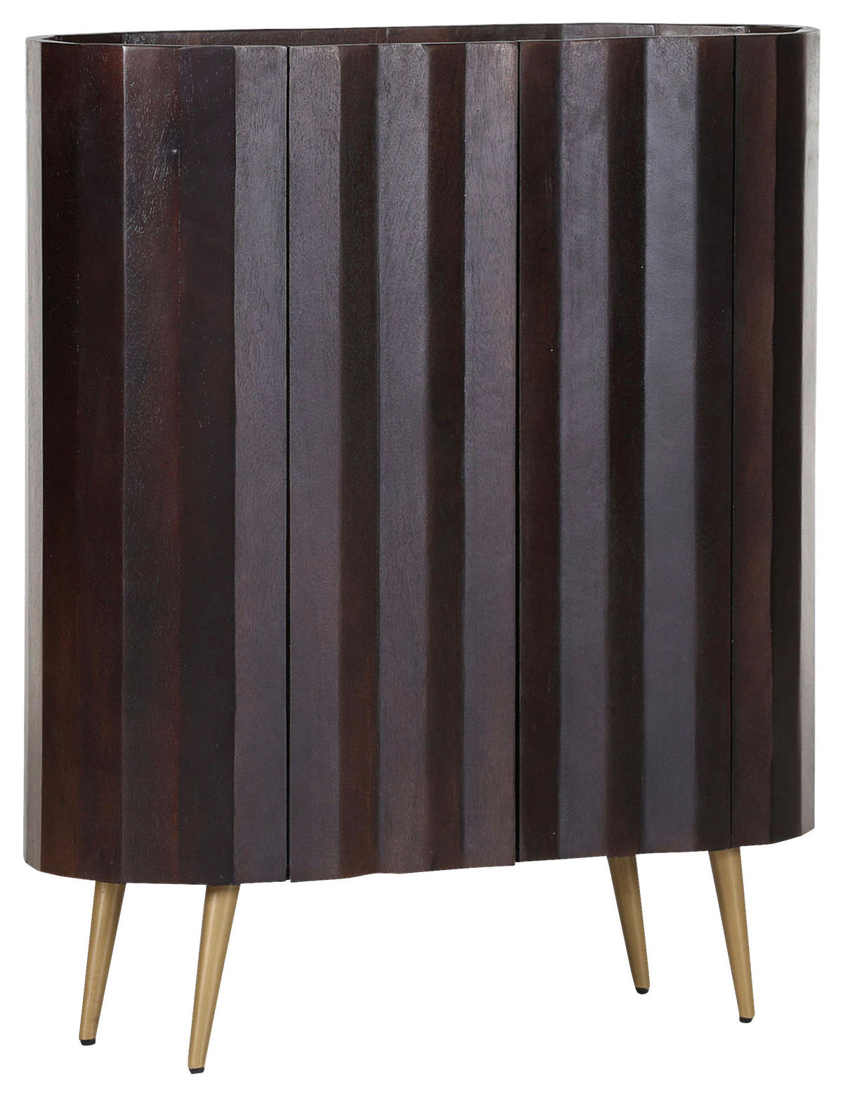 HIGHBOARD  in 85/99/37 cm  - Rotbraun/Goldfarben, Trend, Holz/Metall (85/99/37cm) - Livetastic