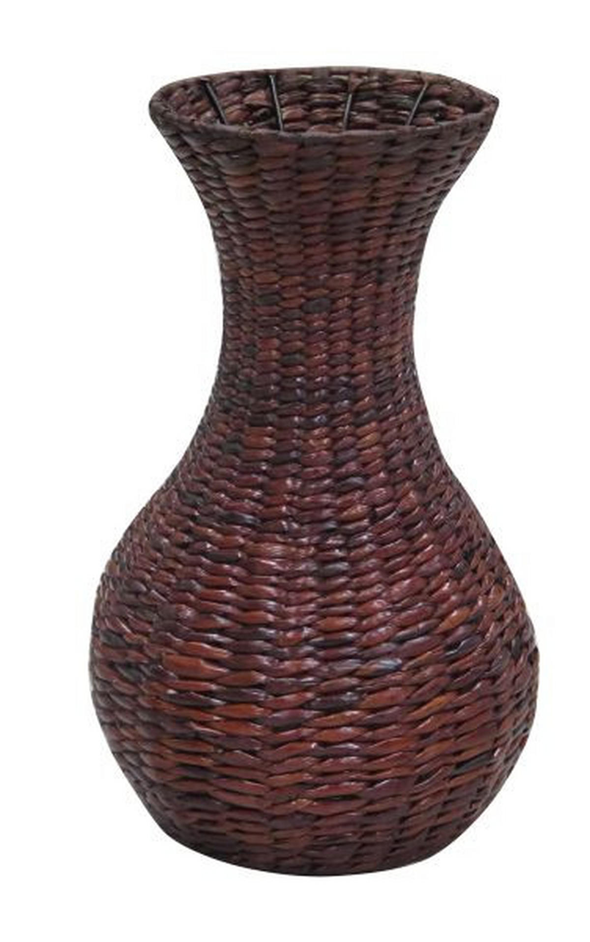 KOŠÍKOVÁ VÁZA, kov, přírodní materiály, 40 cm - hnědá, Lifestyle, kov/přírodní materiály (40cm) - Landscape