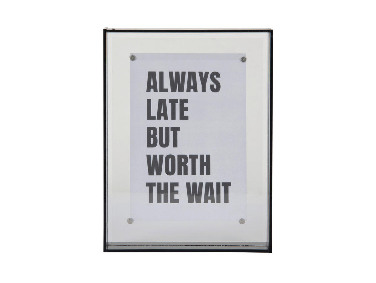 FOTORAHMEN - Dunkelgrau, Basics, Kunststoff (14/19cm) - Present Time