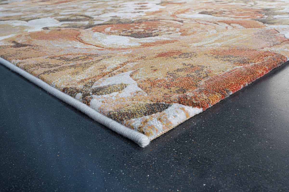 WEBTEPPICH 160/230 cm Argentum Creme, Grau, Orange  - Creme/Orange, KONVENTIONELL, Kunststoff/Textil (160/230cm) - Novel