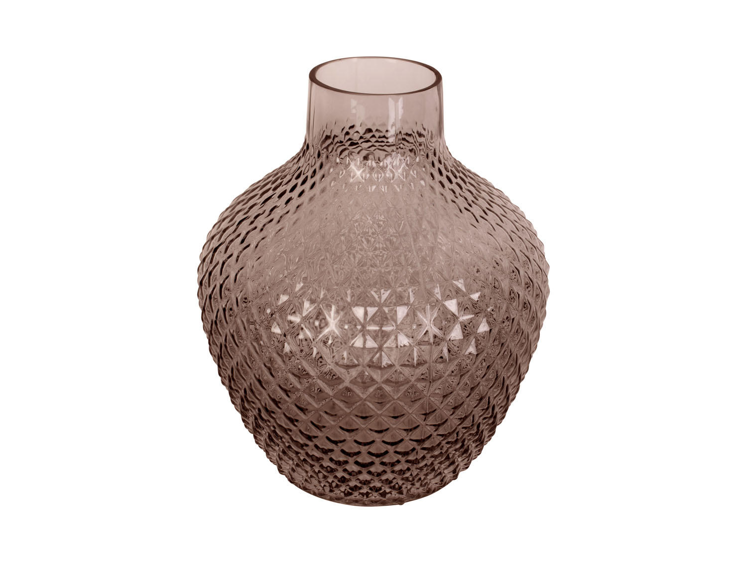 VASE 25 cm  - Braun, Trend, Glas (21/25/21cm) - Present Time