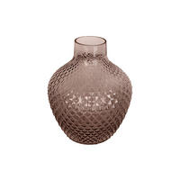 VASE 25 cm  - Braun, Trend, Glas (21/25/21cm) - Present Time
