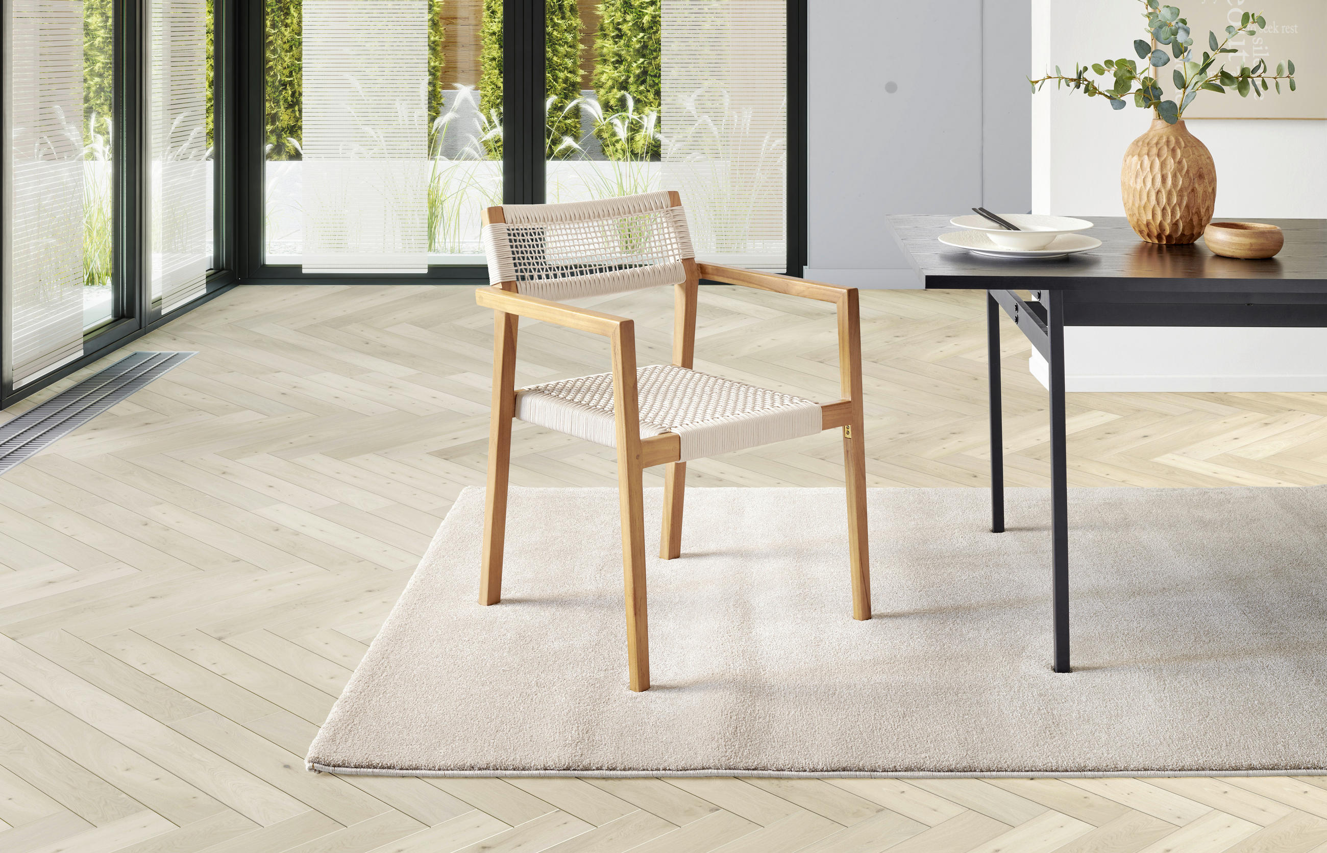 ARMLEHNSTUHL  in  - Beige/Naturfarben, MODERN, Holz (59/83/55cm) - Livetastic