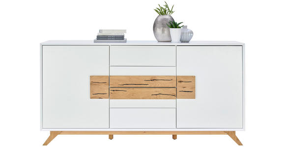 SIDEBOARD in 178/89/40 cm - Eichefarben/Weiß, Design, Holz/Holzwerkstoff (178/89/40cm) - Xora